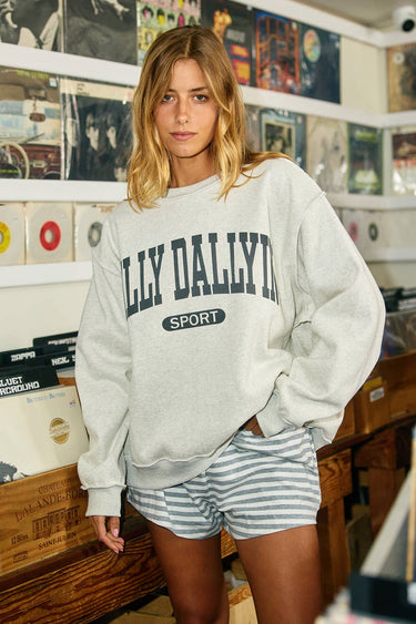 DILLYDALLYIN Reversible Oversized Sweatshirt