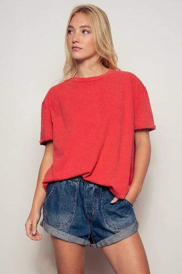 Wilde Boxy Oversized Cotton Crewneck Tee