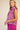 Bow Neck Sleeveless Stripe Shirt - Plum