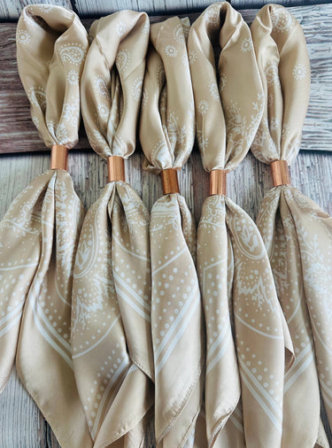Champagne Paisley Wild Rag