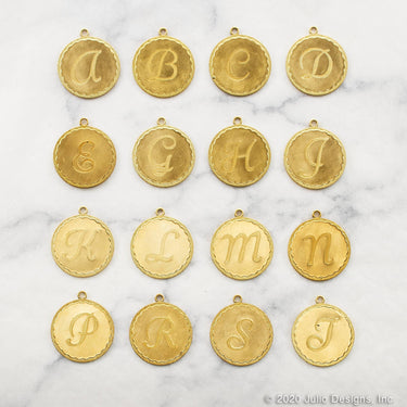 Japan Engraved Initial Charm on Pearl Bracelet