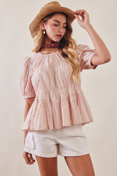 Rosalyn Embroidered Peplum Blouse