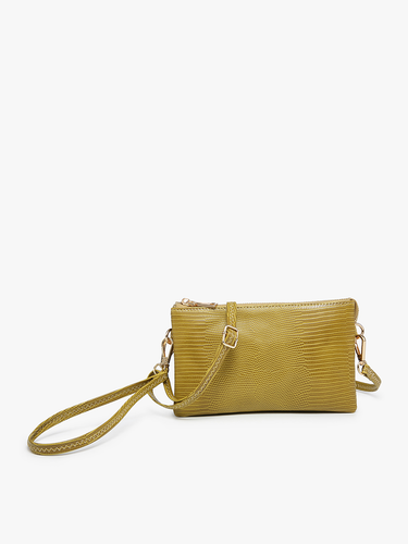 Riley Lizard 3 Compartment Crossbody/Wristlet
