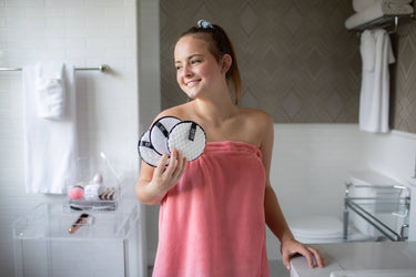 Wash the Day Away - 3 Piece Face Cleansing Pads, White Set
