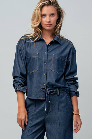 Leighton Denim Button Down Utility Shirt