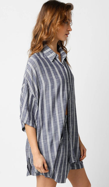 Olivia Short Sleve Button Down Top