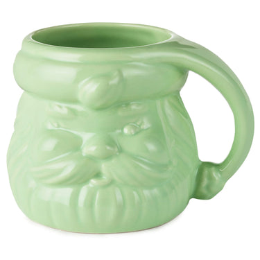 Santa Mug in White, Green or Pink