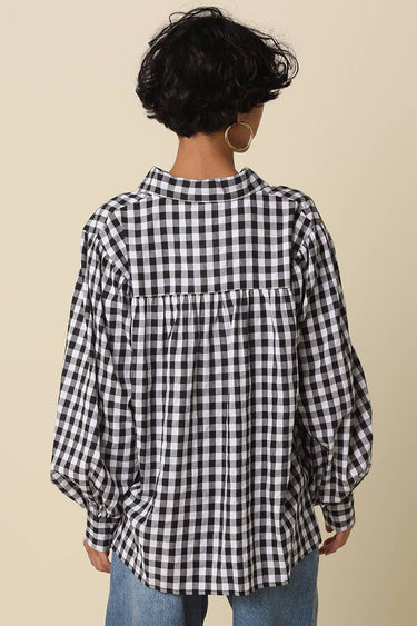 Haley Gingham Button Down Shirt