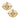 Accent Gold Bee Studs by Susan Shaw