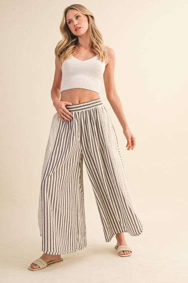 Caitlin Dolphin Hem Wide Leg Pants
