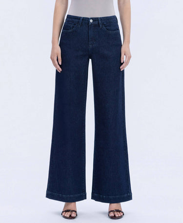 Milana High Rise Trouser Hem Wide Leg Jeans
