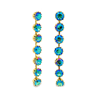 Mini Lilibet Single Earrings in Aqua Verde