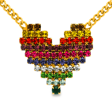 Candy Heart Necklace in Multi