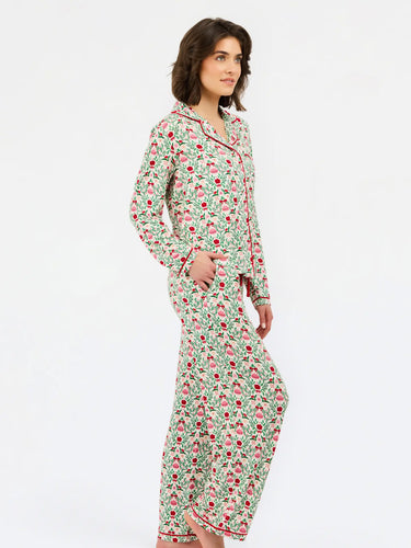 Charlotte Trimmed with Joy Long Sleeve Ladies PJ Set