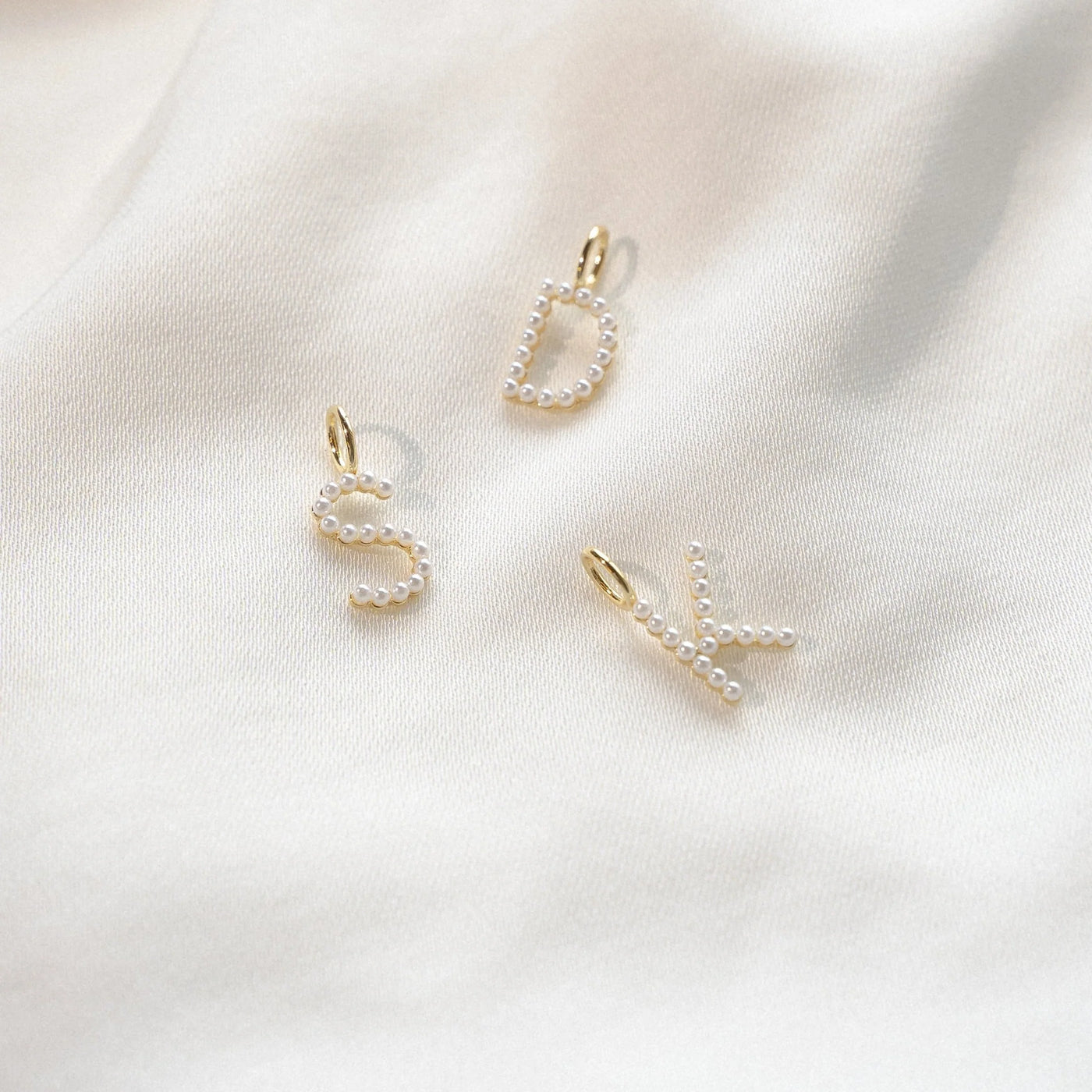 Pearl Initial Charms (Various Initials)