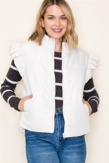 Emery Mock Neck Puffer Vest (various colors)