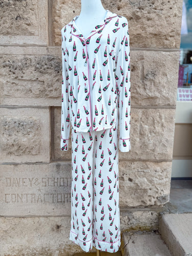 Champagne Bottle Long PJs