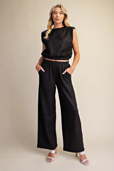 Ivy Black Sleeveless Shell Top
