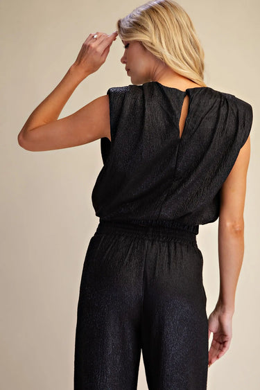 Ivy Black Sleeveless Shell Top