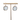 Lainey Square Stone Lever Back Earrings