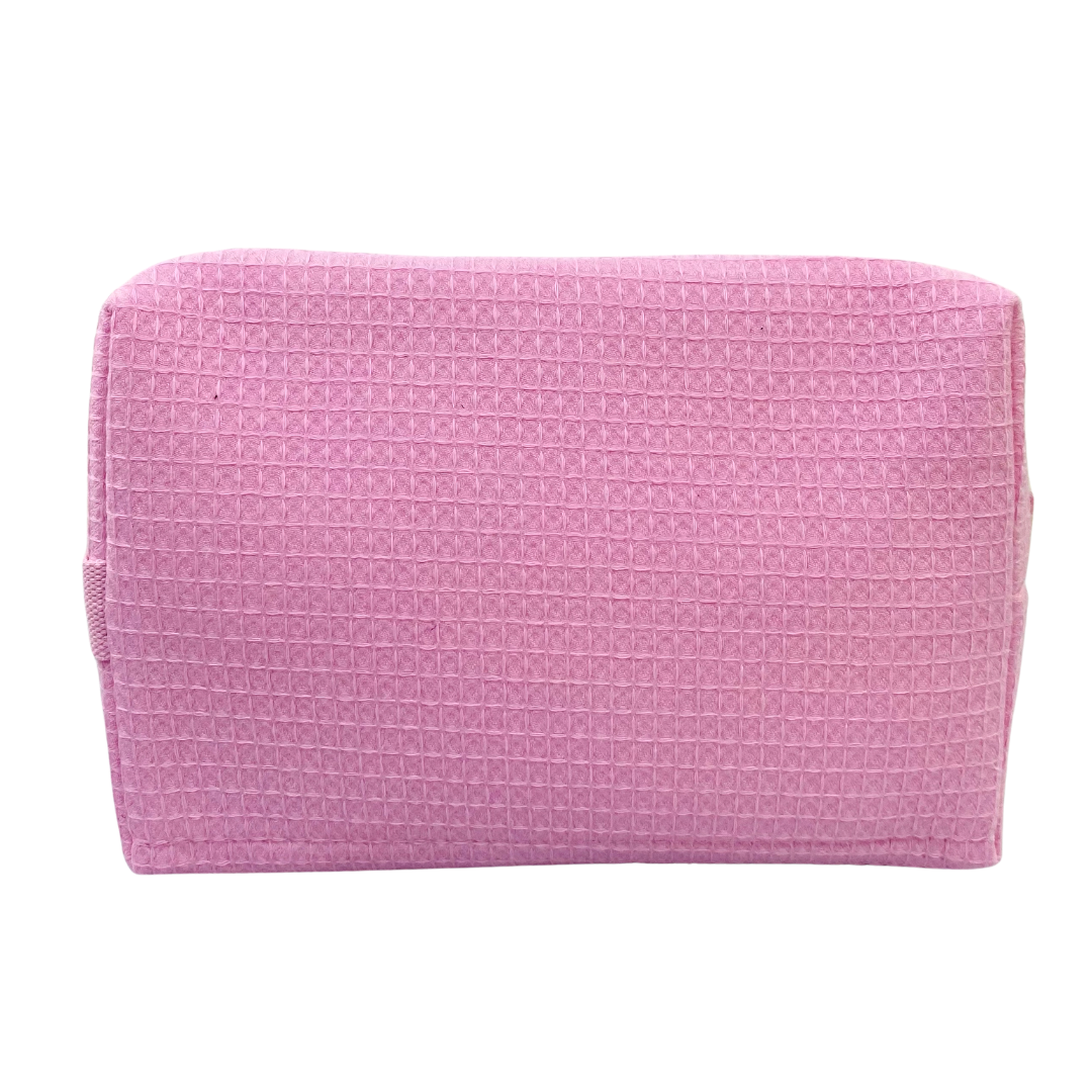 Waffle Weave Cosmetic Bag (multiple colors)