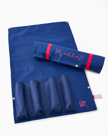 Navy Mahjong Rack Roll Up storage Bag
