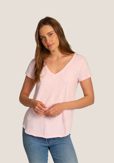 Short Sleeve Deep V Tee by Dylan (multiple colors)