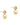 Signature Cross Small Gold Stud - Classic Gold