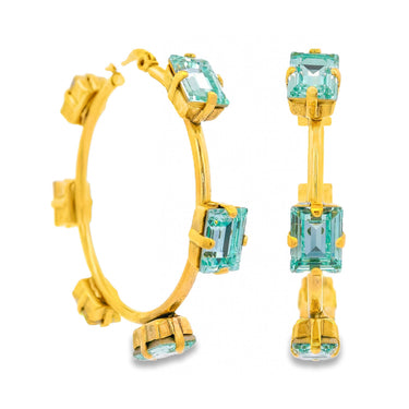 Talia Hoops in Light Azore