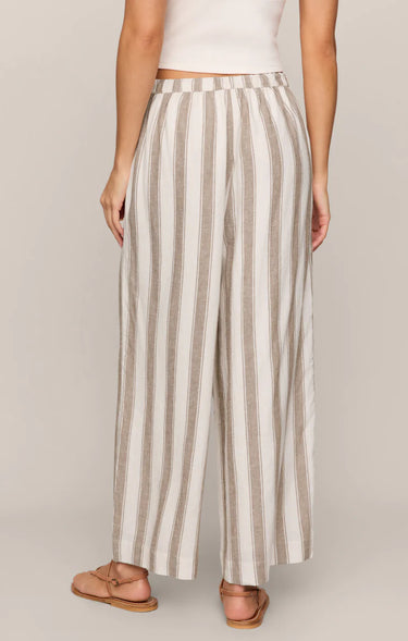 The Perfect Striped Pant - Light Toffee