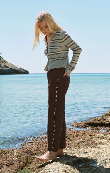 Z Supply Medina Stripe Cardigan - Aqua Cloud