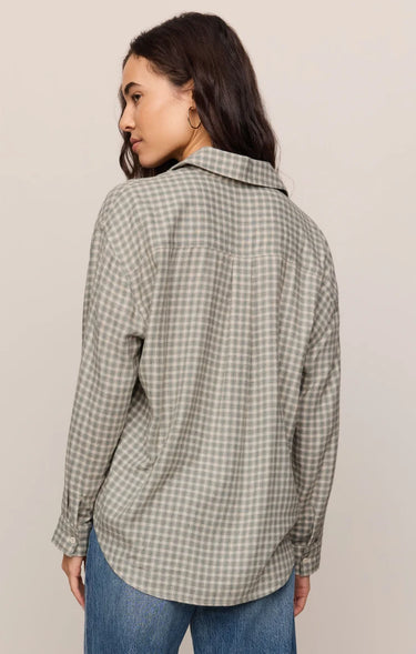 Z Supply River Plaid Button Up - Emerald Cove by Z Supply