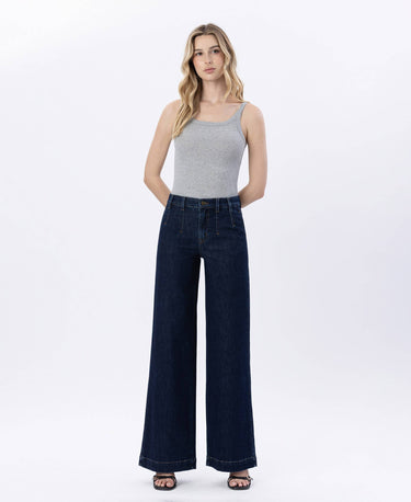 Rebecca High Rise Wide Leg Jeans by Flying Monkey