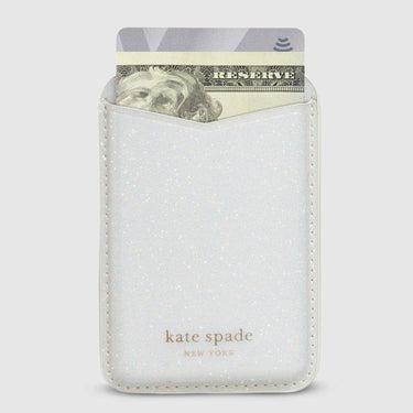 Wallet MagSafe White Glitter by Kate Spade