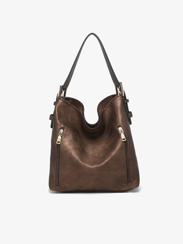 Alexa 2-in-1 Hobo Bag w/Dual Zip Compartments