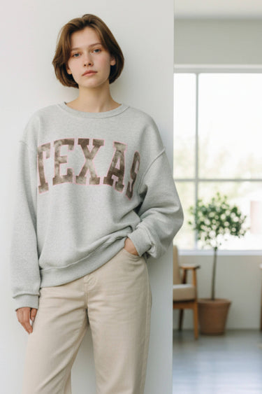 TX/TEXAS Reversible Varsity Fleece Sweatshirt