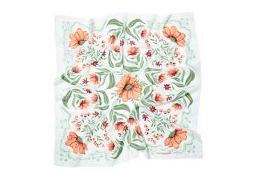 Floral patterned Bandana Scarf on a white background