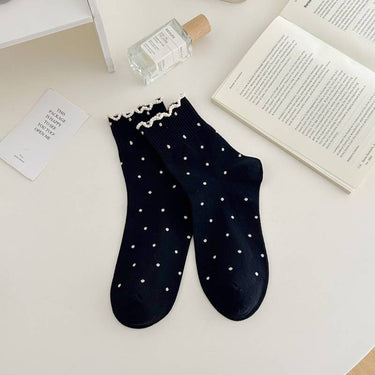 Polka Dot Ruffled Socks