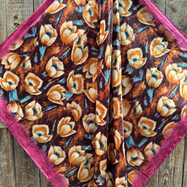 Fuchsia Floral Wild Rag/Scarf