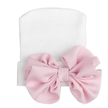 Newborn Hospital Hat with Satin Bow