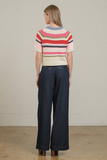 Lyra Chunky Knit Short Sleeve Sweater