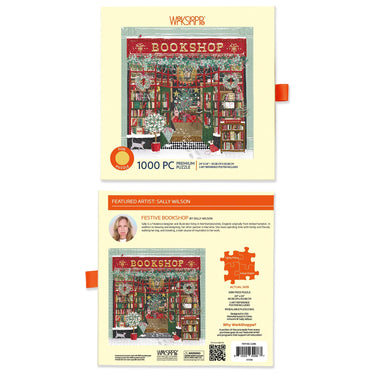 Festive Bookshop 1000 Piece Gold Foil Puzzle Christmas Gift