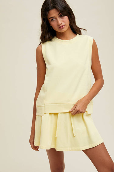 Violet French Terry Tank