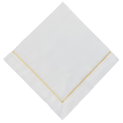 Classic Dinner Napkin with Champagne Trim