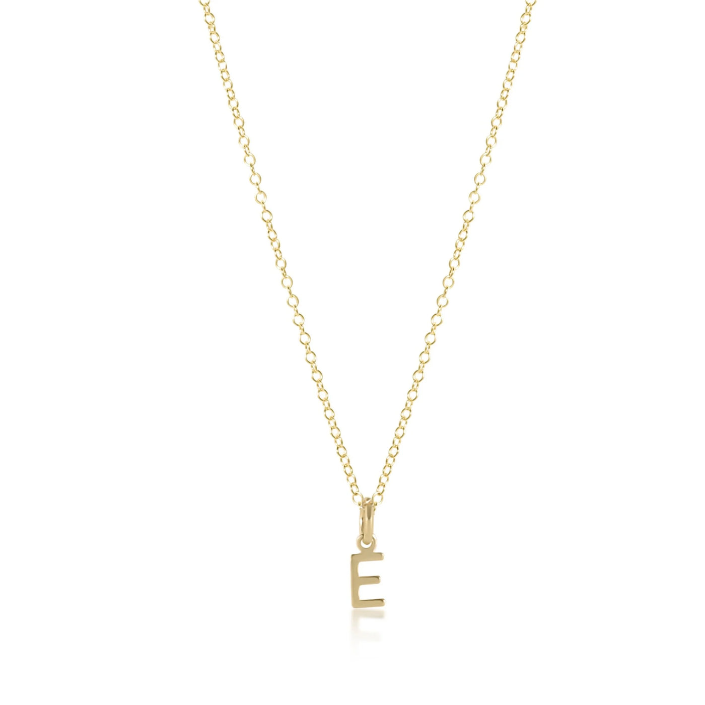 Respect Gold Initial Charm Necklace 16"