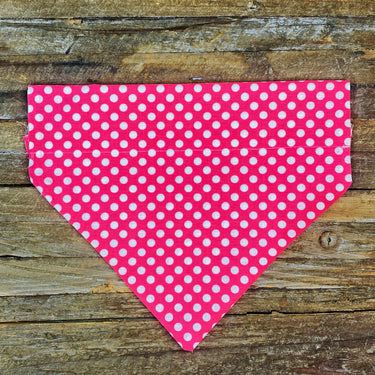 Hot Pink Polka Dot Dog Bandana