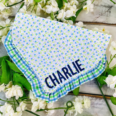 Limited Edition Petite Blue Spring Floral Dog Bandana