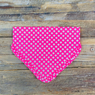 Hot Pink Polka Dot Dog Bandana