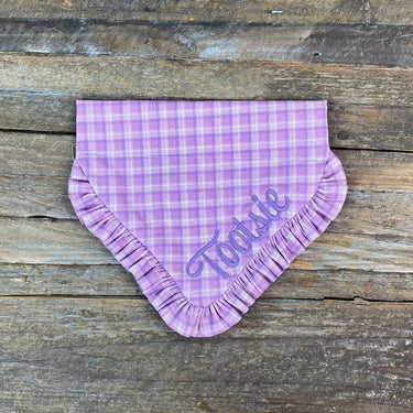 Lavender Plaid Dog Bandana