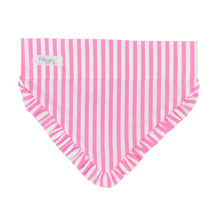 Pink Stripe Dog Bandana